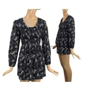 1970s‎ Young Edwardian Arpeja puff sleeve minidress/smocked vintage long sleeve